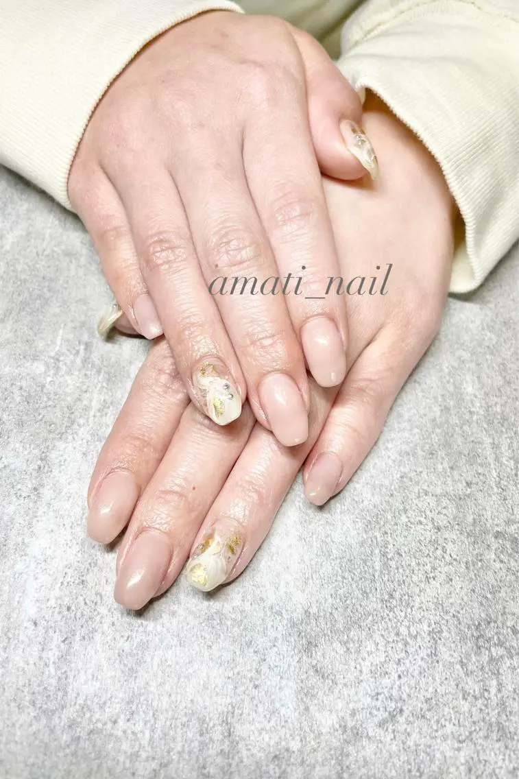 ネイル フレンチネイル ミラーネイル ニュアンスネイル ワンカラーネイル 春ネイル フットネイル amati_nail TAKAKOのネイルデザイン