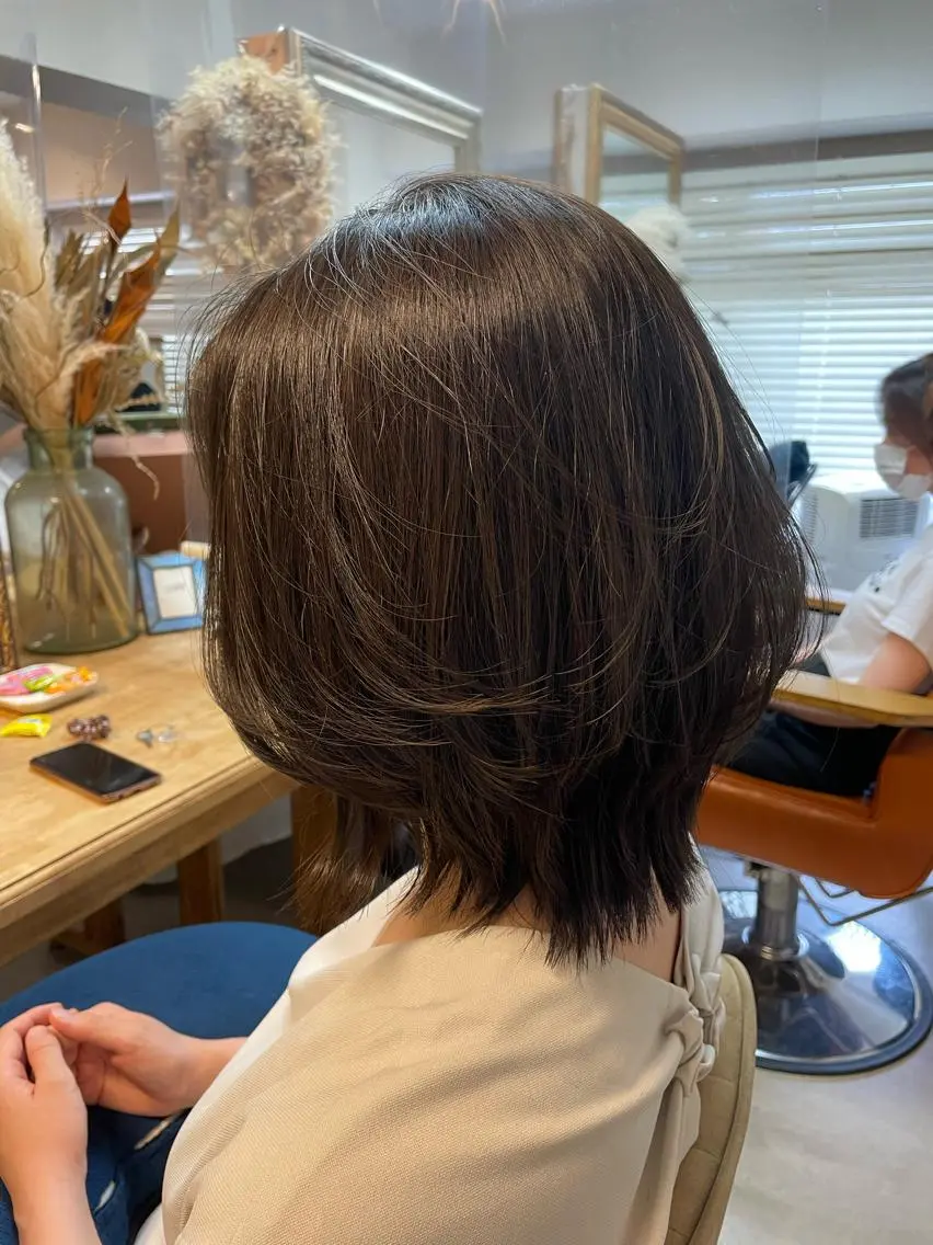 ショート カラー カット ヘアカラー トリートメント 英語ok sohee ソヒ 305号室のヘアスタイル