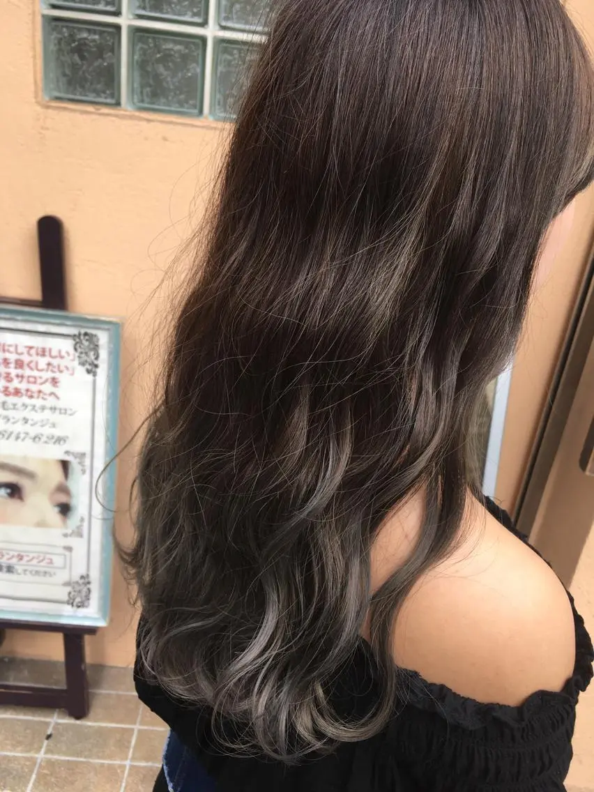 ロング カラー ハイライトカラー ハイライト 髪質改善 中川 翔のヘアスタイル
