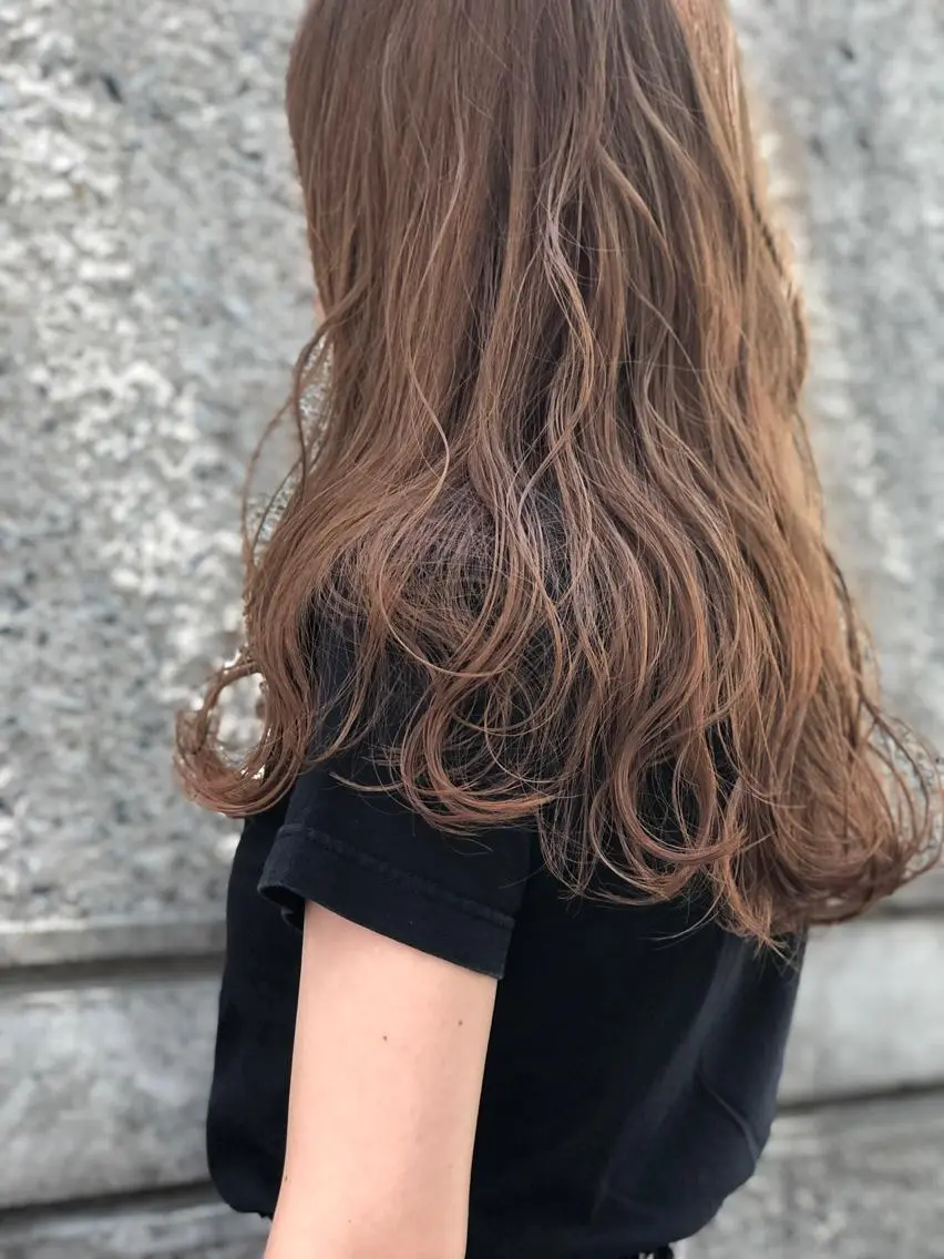 ロング カラー ヘアアレンジ メンズ キッズ ネイル マツエク・マツパ 透明感カラー🤎 ゆりのヘアスタイル
