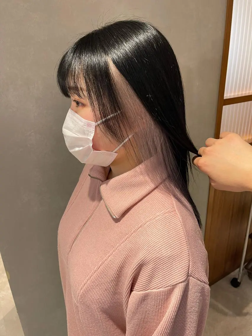 ロング カラー カット ヘアカラー トリートメント 店長　MANAMI ／ブリーチ／骨格ボブのヘアスタイル