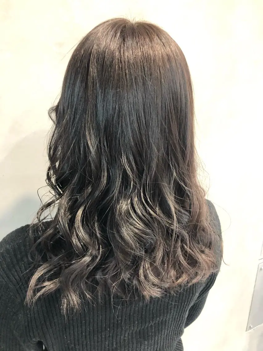 ミディアム カラー ヘアアレンジ ヘアカラー トリートメント ヘアセット TOKI /透明感/原宿のヘアスタイル
