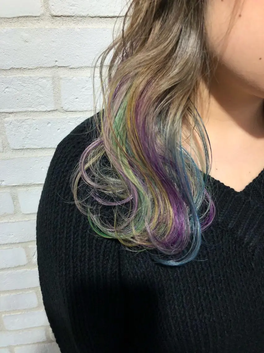セミロング カラー パーマ ヘアアレンジ メンズ キッズ ネイル マツエク・マツパ ユニコーンカラー 新宿/髪質改善/ 美髪矯正✨浅江通友のヘアスタイル