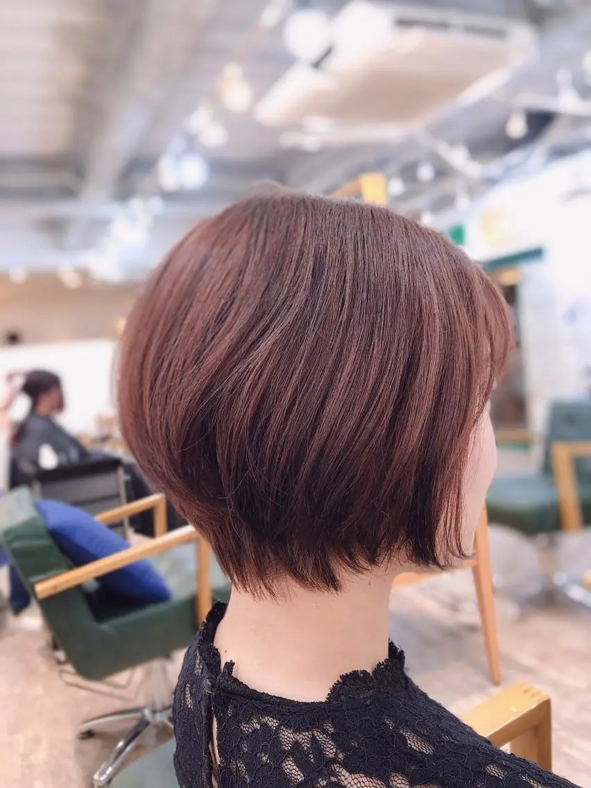 ショート カラー ショートボブ アディクシーカラー ケアカラー イルミナカラー ピンクカラー カット ヘアカラー 菊池 貢平のヘアスタイル