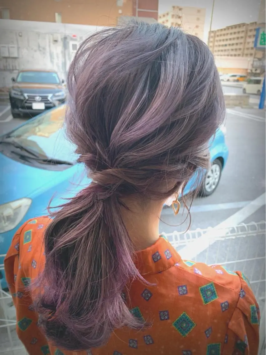 カラー ヘアアレンジ アルグラーテ 上原のヘアスタイル