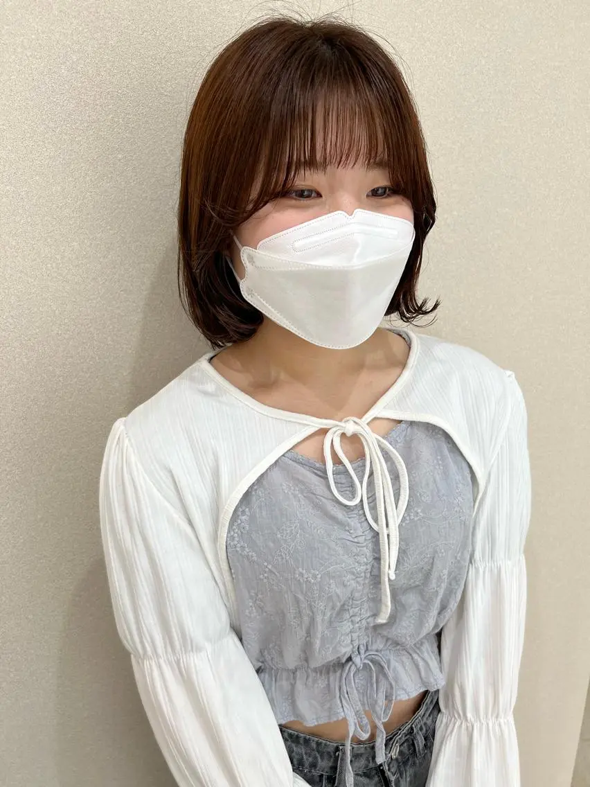 ショート カラー タンバルモリ 外国人対応 佐久間のヘアスタイル