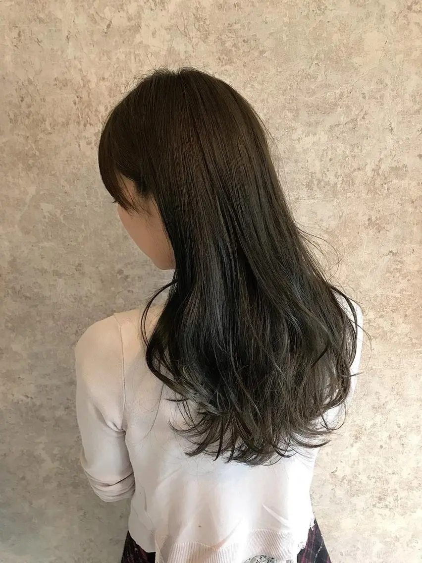 ミディアム カラー パーマ 小顔カット✨ 透明感カラー/村上のヘアスタイル