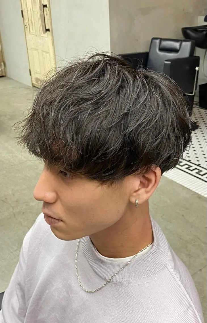 ショート カラー パーマ ヘアアレンジ メンズ カット ヘアカラー トリートメント 🤍透明感カラー🤍 Ryujiのヘアスタイル