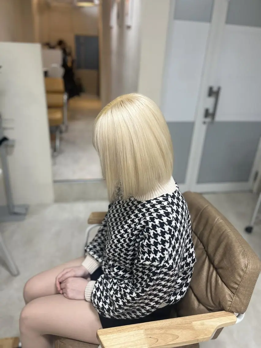 ミディアム カラー ヘアカラー トリートメント 🧡可愛い色落ち🧡 ハイトーン特化🧡のヘアスタイル