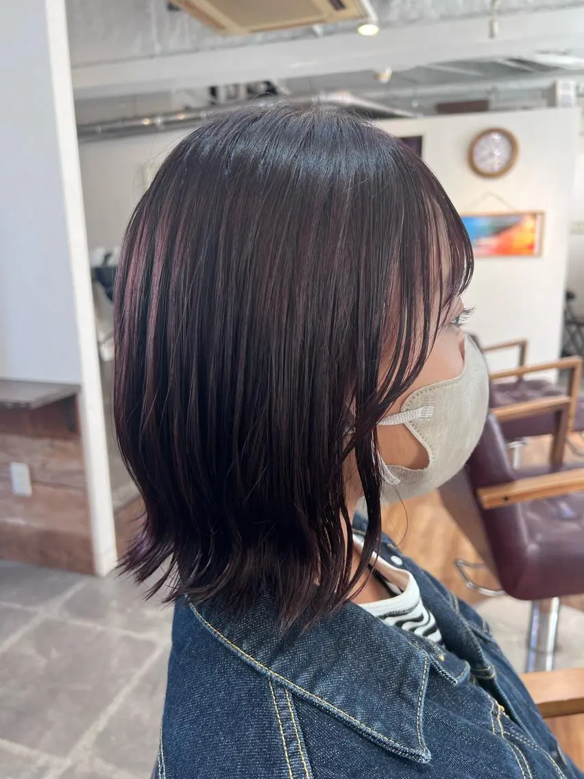 ミディアム カット ヘアカラー トリートメント Cecilhair なんば店    岩川のヘアスタイル