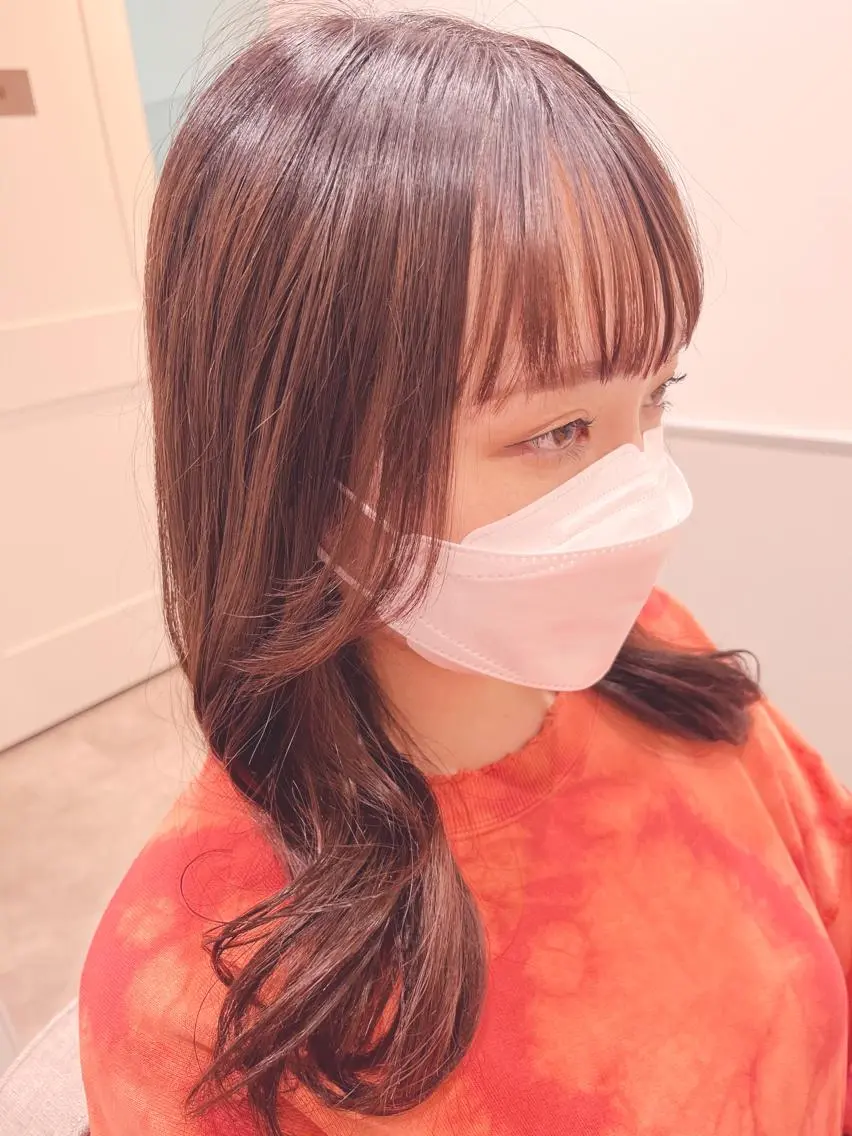 ミディアム ショートボブ ボブ 髪質改善 韓国風ヘア シースルーバング カット ヘアカラー ヘアセット 👑👑👑👑工藤 敬👑👑👑👑のヘアスタイル