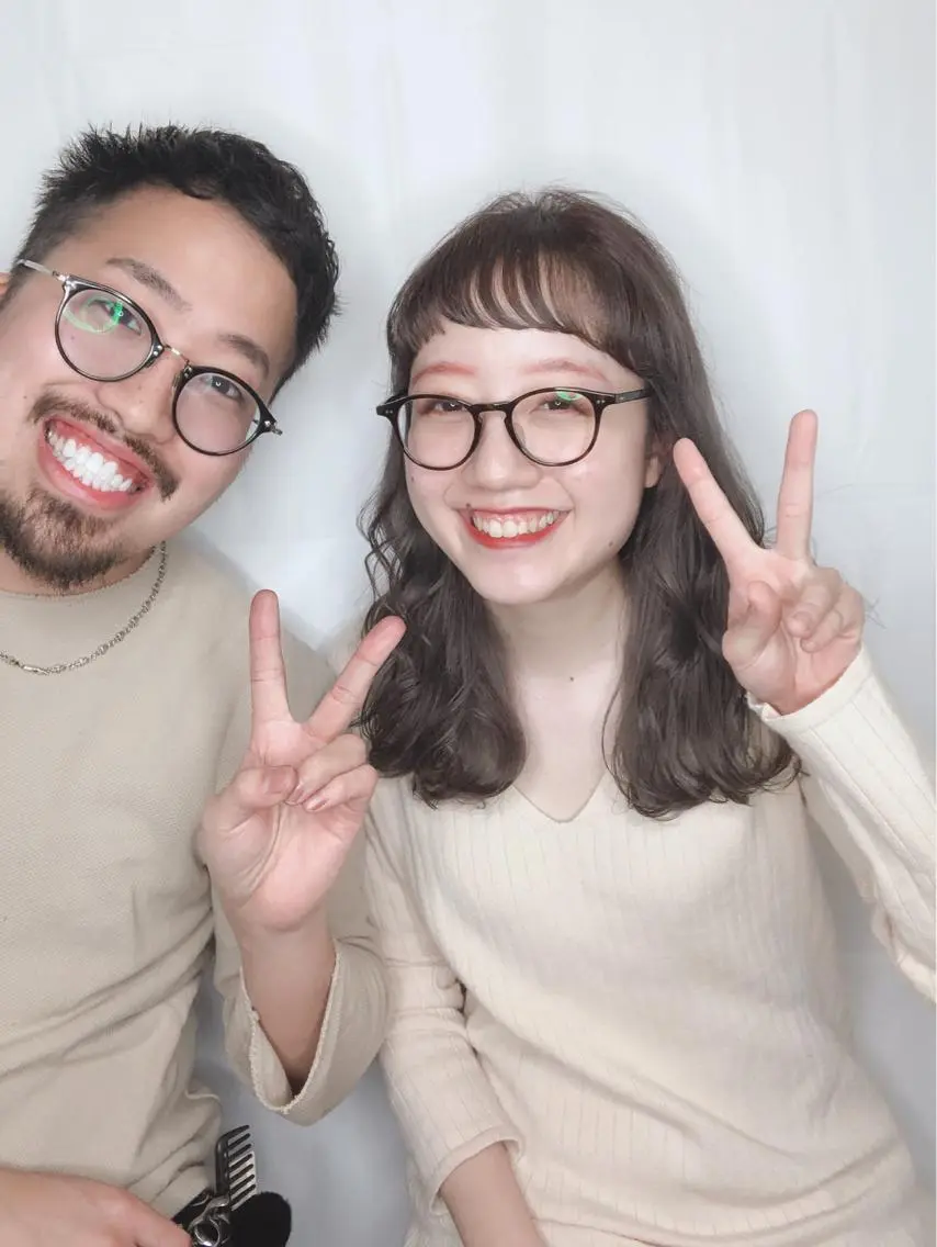 ミディアム カット ヘアカラー トリートメント Toiro 中目黒のヘアスタイル