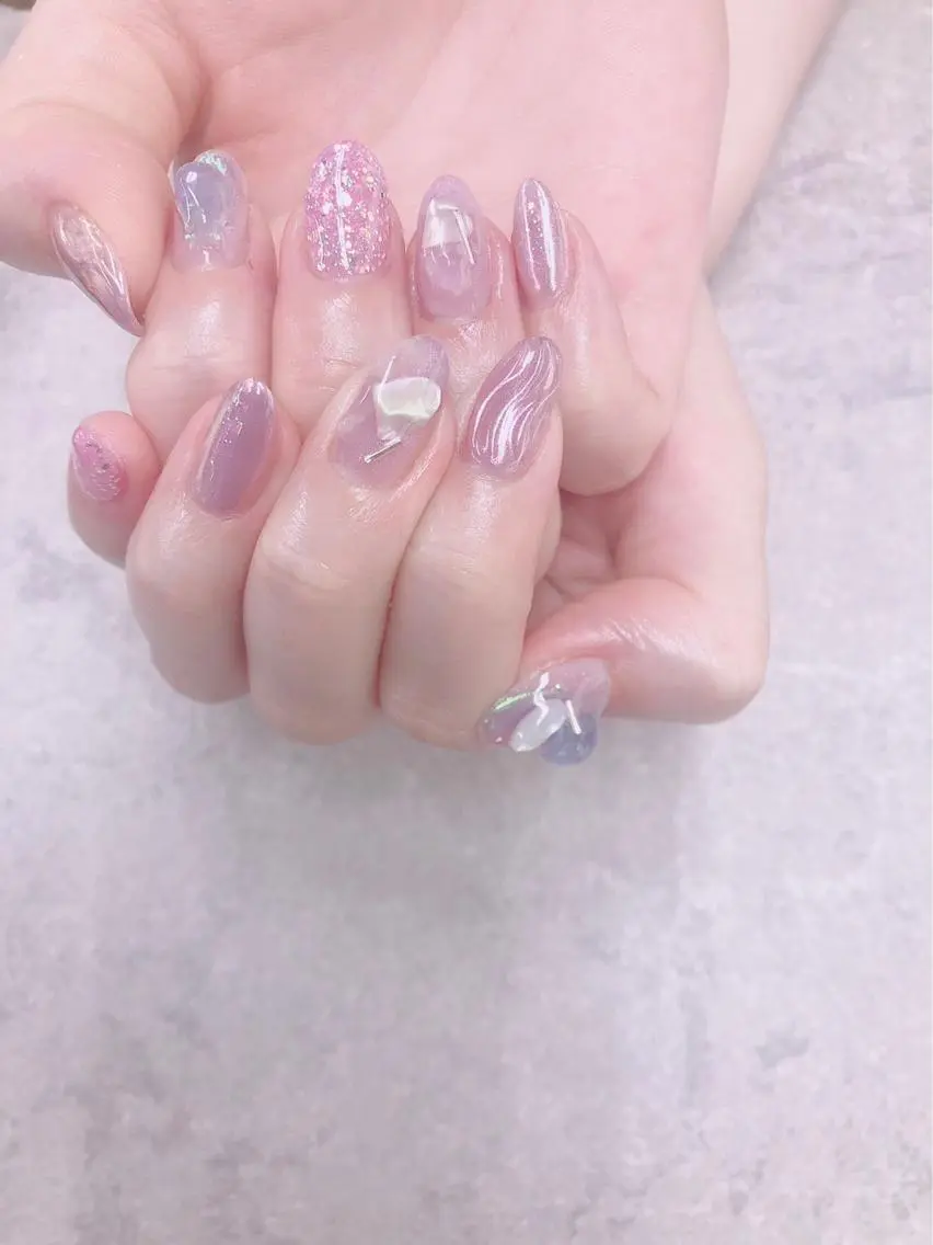 ネイル ストーンネイル ハンドネイル ハンドケア FASTNAIL PLUS 新宿店のネイルデザイン