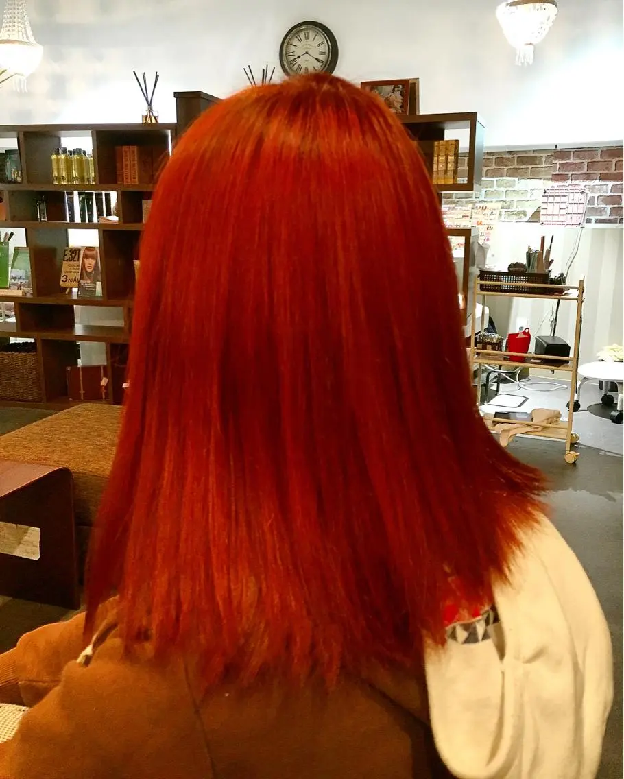 ミディアム セミロング カラー ローズカラー メンズ特化美容師 カラー専門ぺーターのヘアスタイル