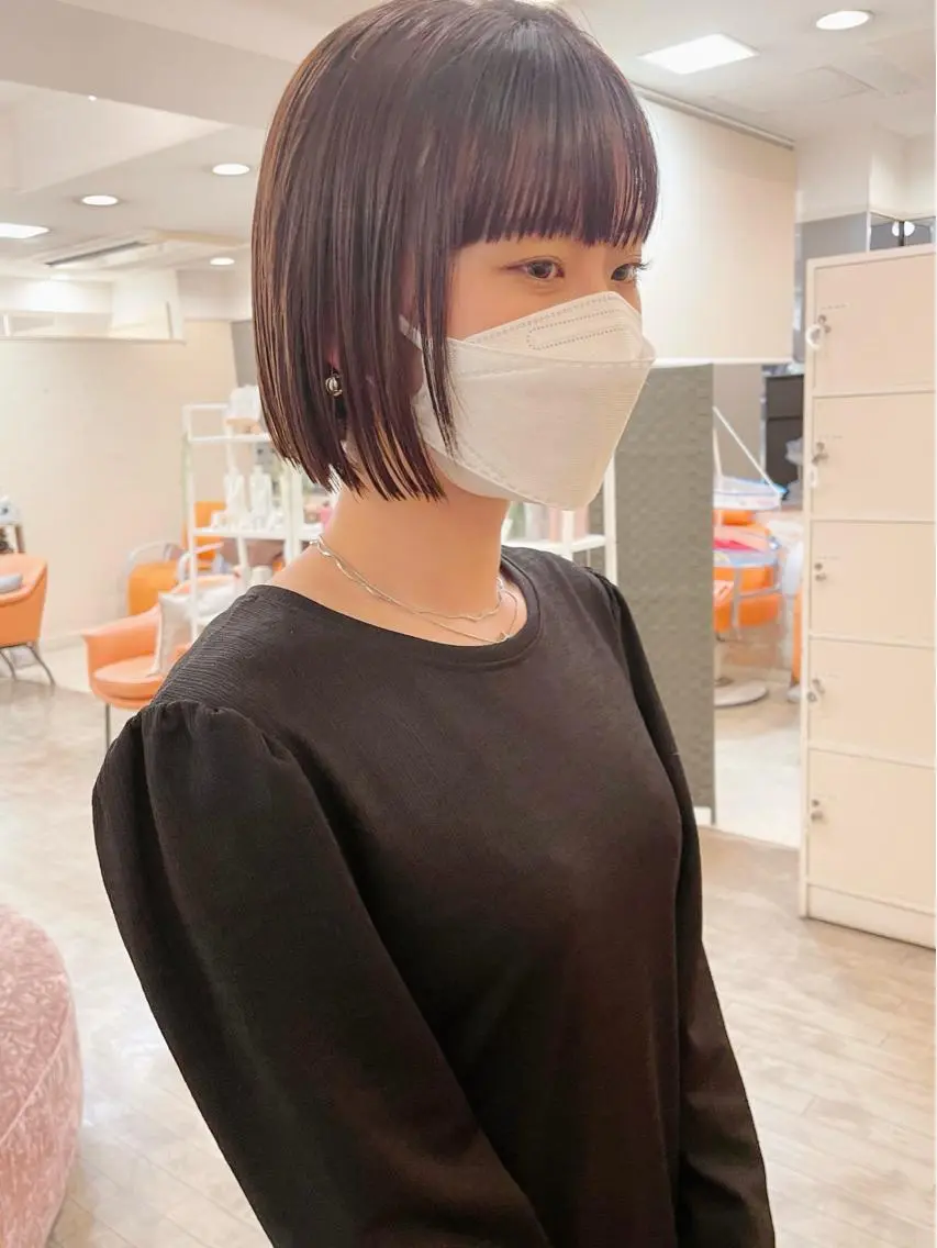 ショート 切りっぱなしボブ ボブ 【ボブ/個室サロン】 癒し空間mimuraのヘアスタイル