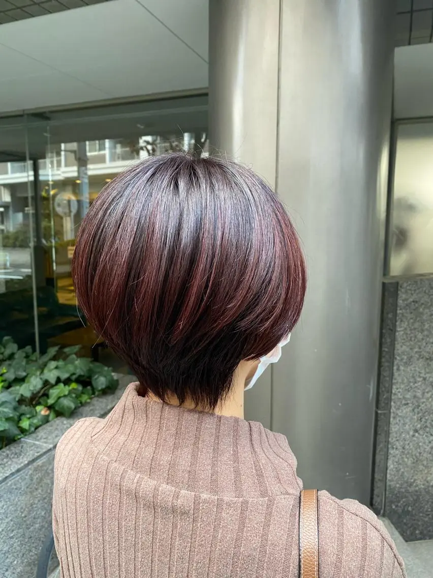 ショート カラー 髪質改善&縮毛矯正 カット/soyaのヘアスタイル
