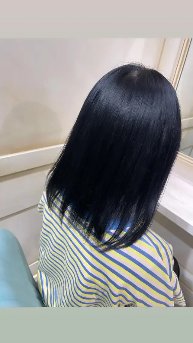 セミロング カラー ブルーカラー 韓国風ヘア 🌷ピンク/韓国風 暖色カラー ゆい🌷のヘアスタイル