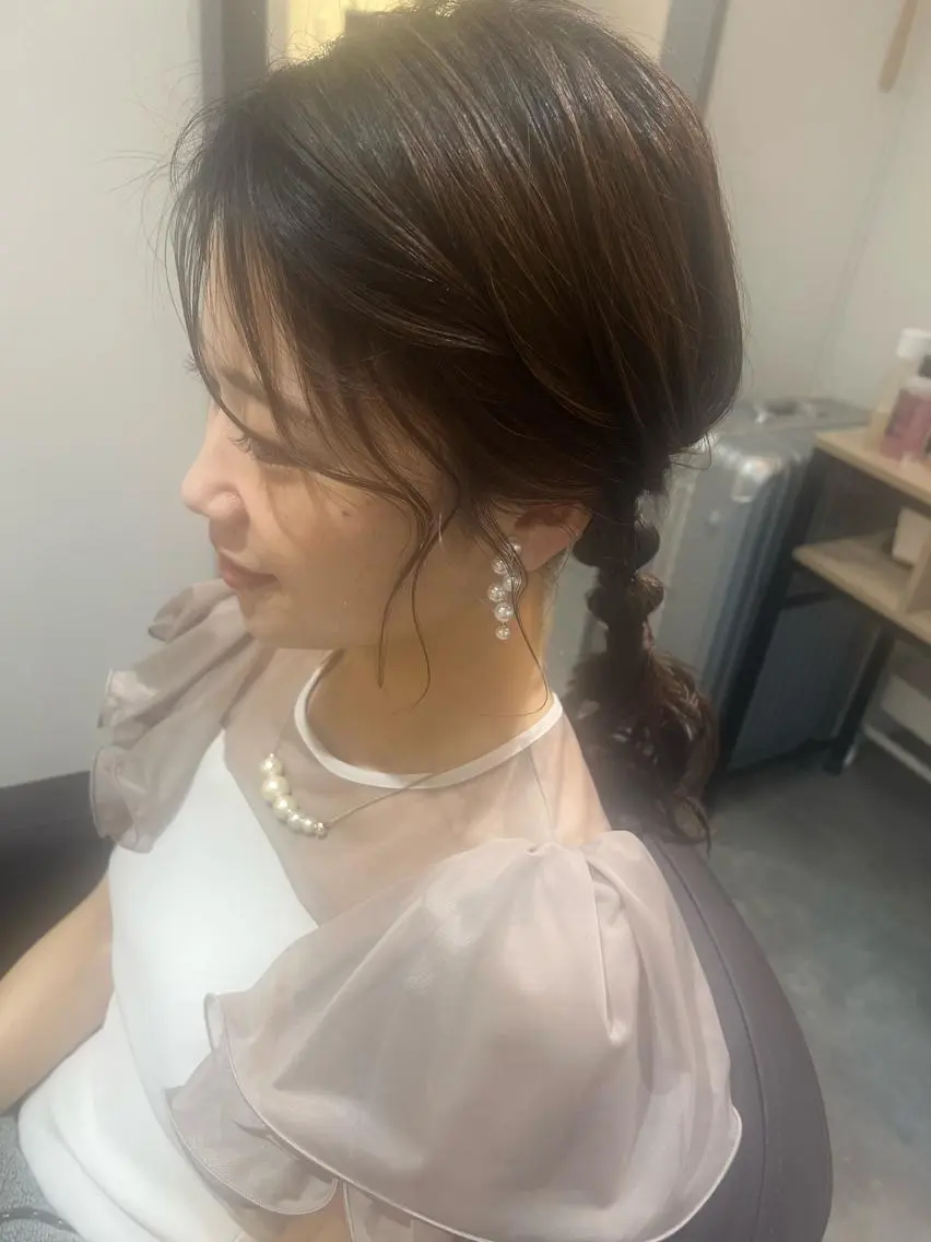 ヘアアレンジ ネイル ヘアセット ヘアメイクネイリスト hidemi中目黒のヘアスタイル