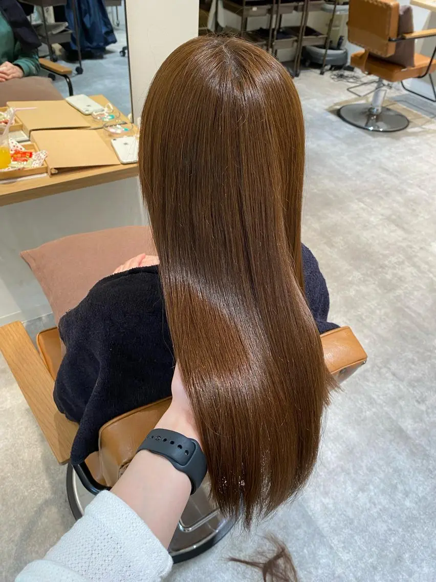ロング カラー ベージュカラー 髪質改善 オスズ 🎀´-のヘアスタイル
