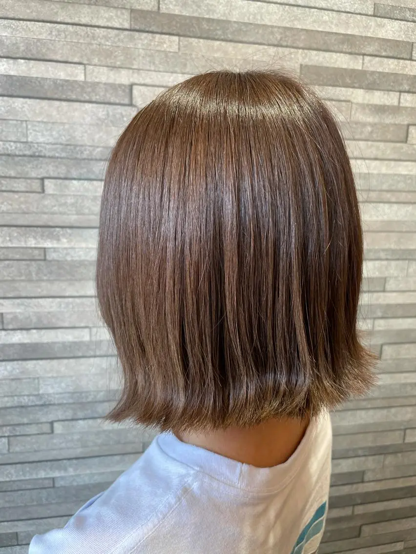 ミディアム カット ヘアカラー トリートメント 【髪質改善】 夏目結以のヘアスタイル