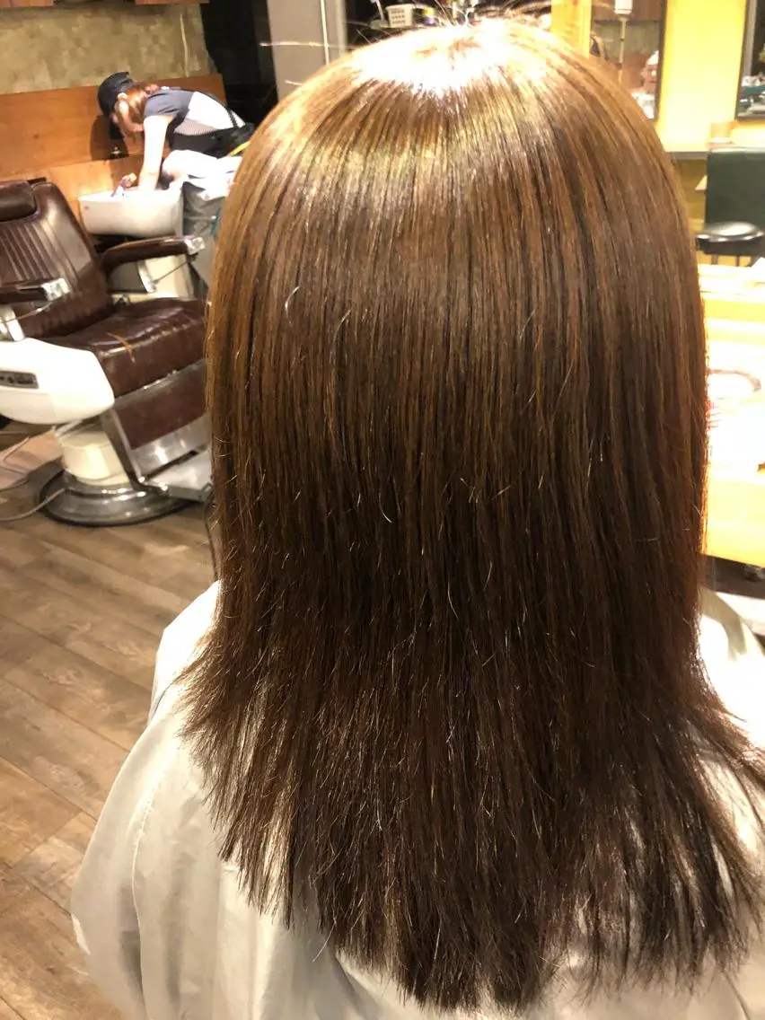 カラー ベージュカラー オレンジ ISHIMORI  のヘアスタイル