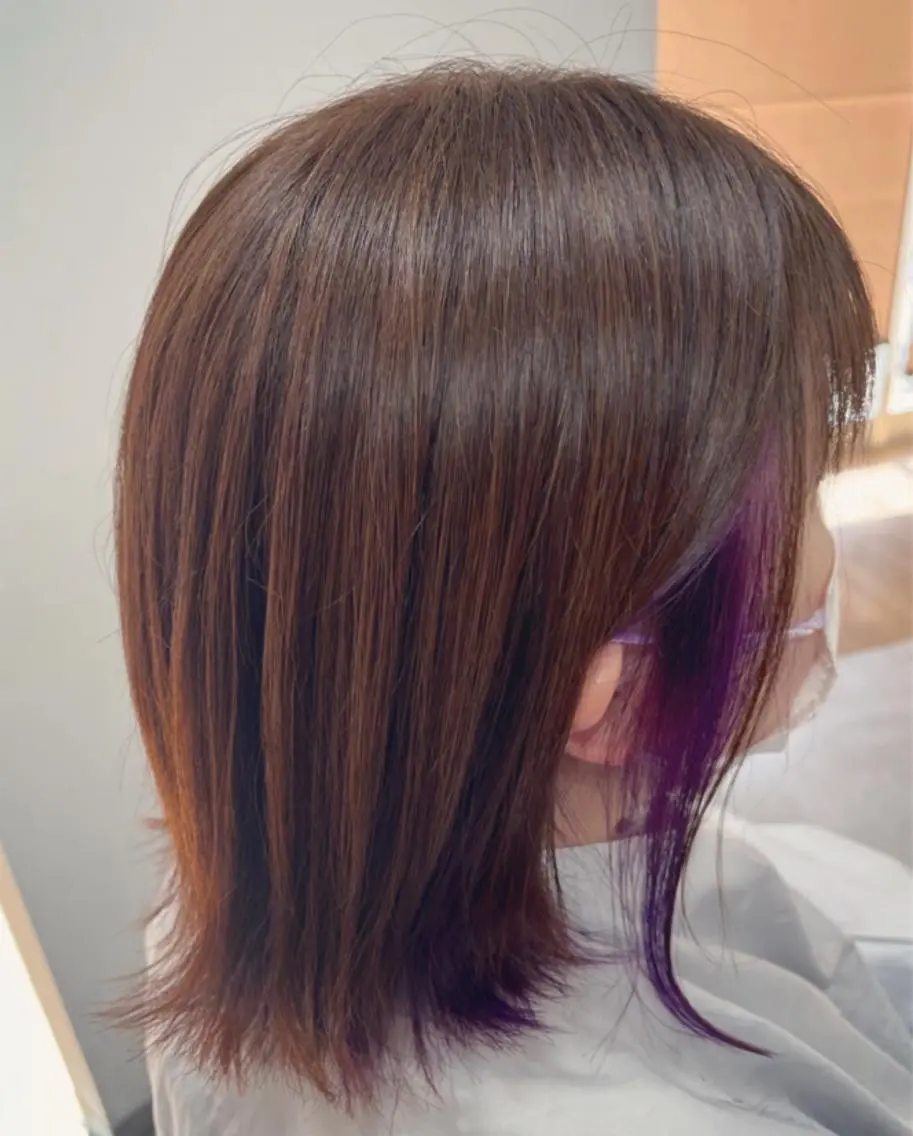ミディアム カラー 坂田 優子のヘアスタイル