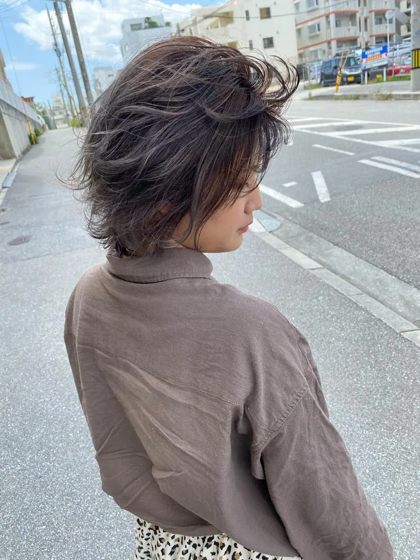 ショート カラー イルミナカラー カット ヘアカラー grand juteのヘアスタイル