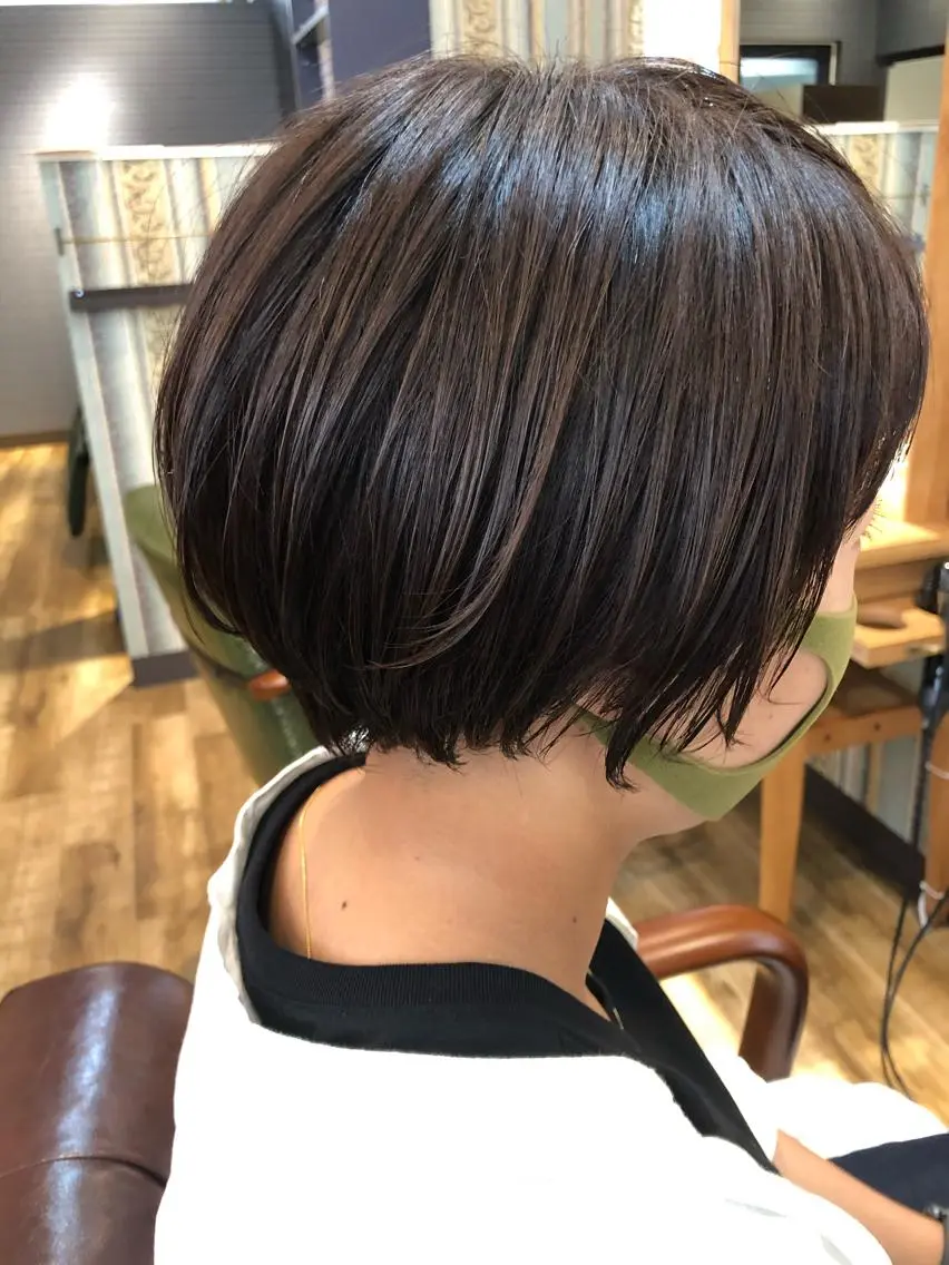 ショート カラー ヘアカラー トリートメント 佐藤 美幸のヘアスタイル