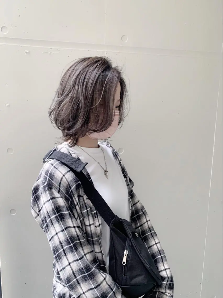 ミディアム パーマ 吉田 淳則のヘアスタイル