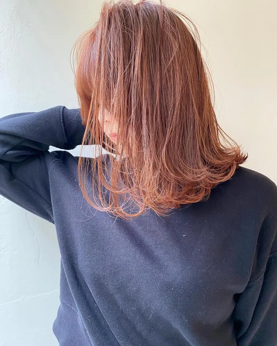 ミディアム カラー 透明感×ダブルカラ ーHarusa🎀のヘアスタイル