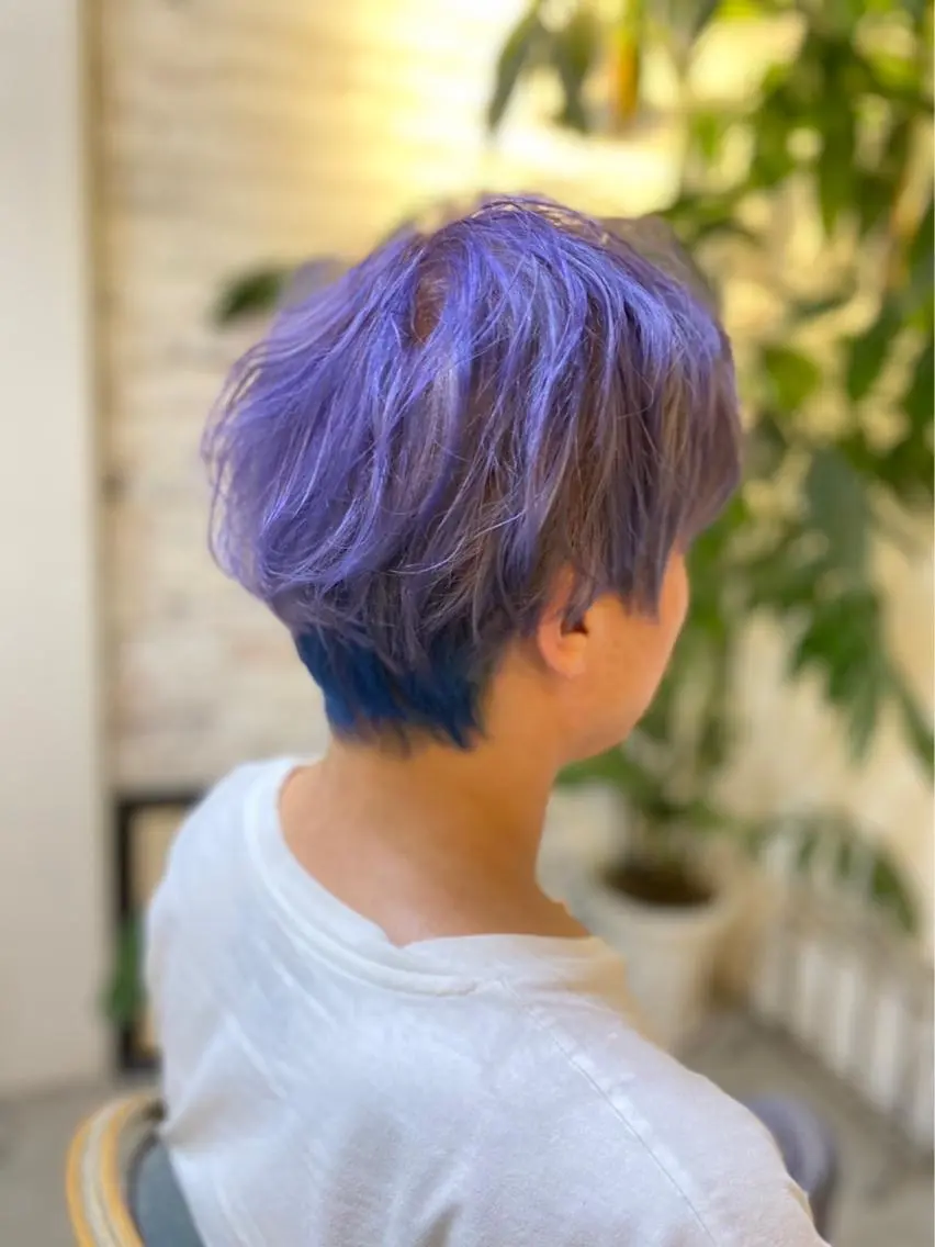 ショート カラー メンズ カット ヘアカラー 長濱 俊のヘアスタイル