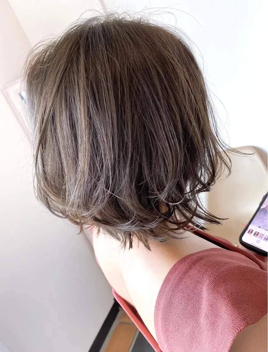ショート カラー グラデーションカラー ボブ 川合 勇気のヘアスタイル
