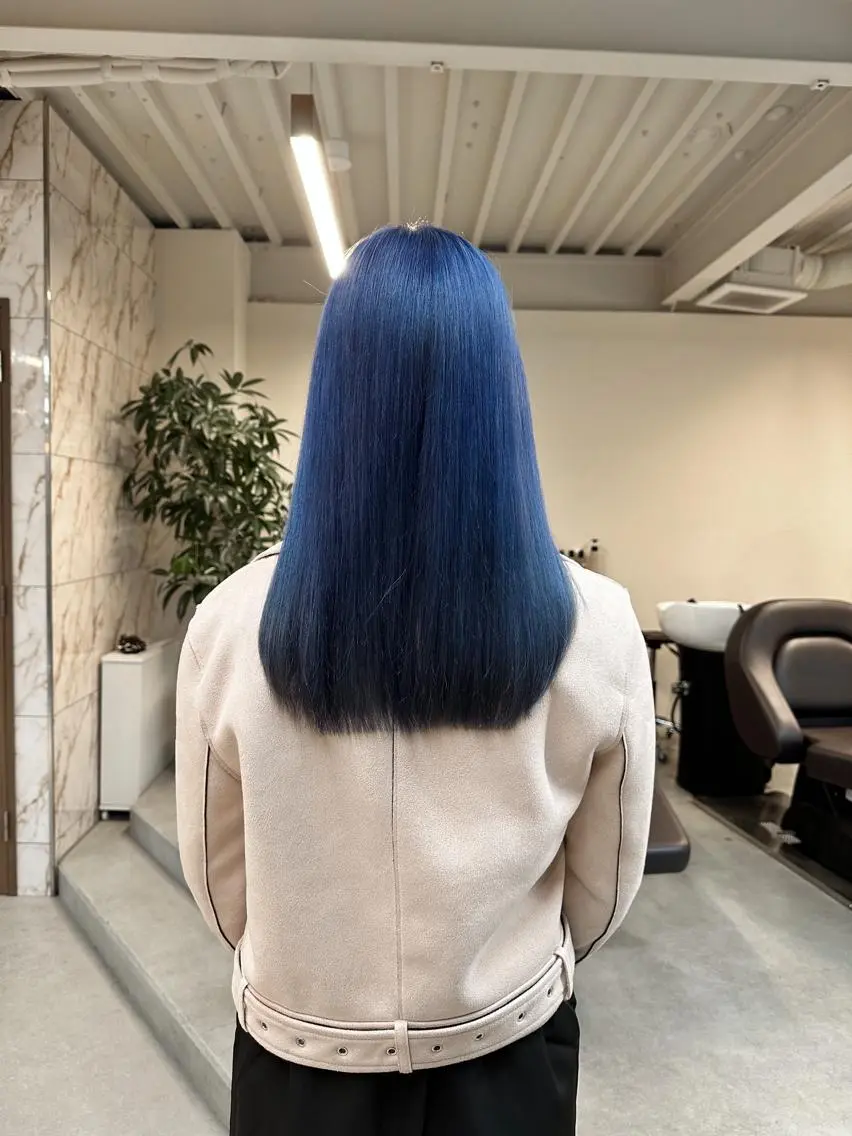 セミロング カラー ハイトーン×似合わせ 🌱中川慎之介のヘアスタイル