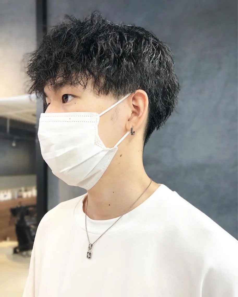 パーマ ヘアアレンジ メンズ マッシュ カット パーマ トリートメント ヘアセット メンズ特化✂️栗原 侑也のヘアスタイル