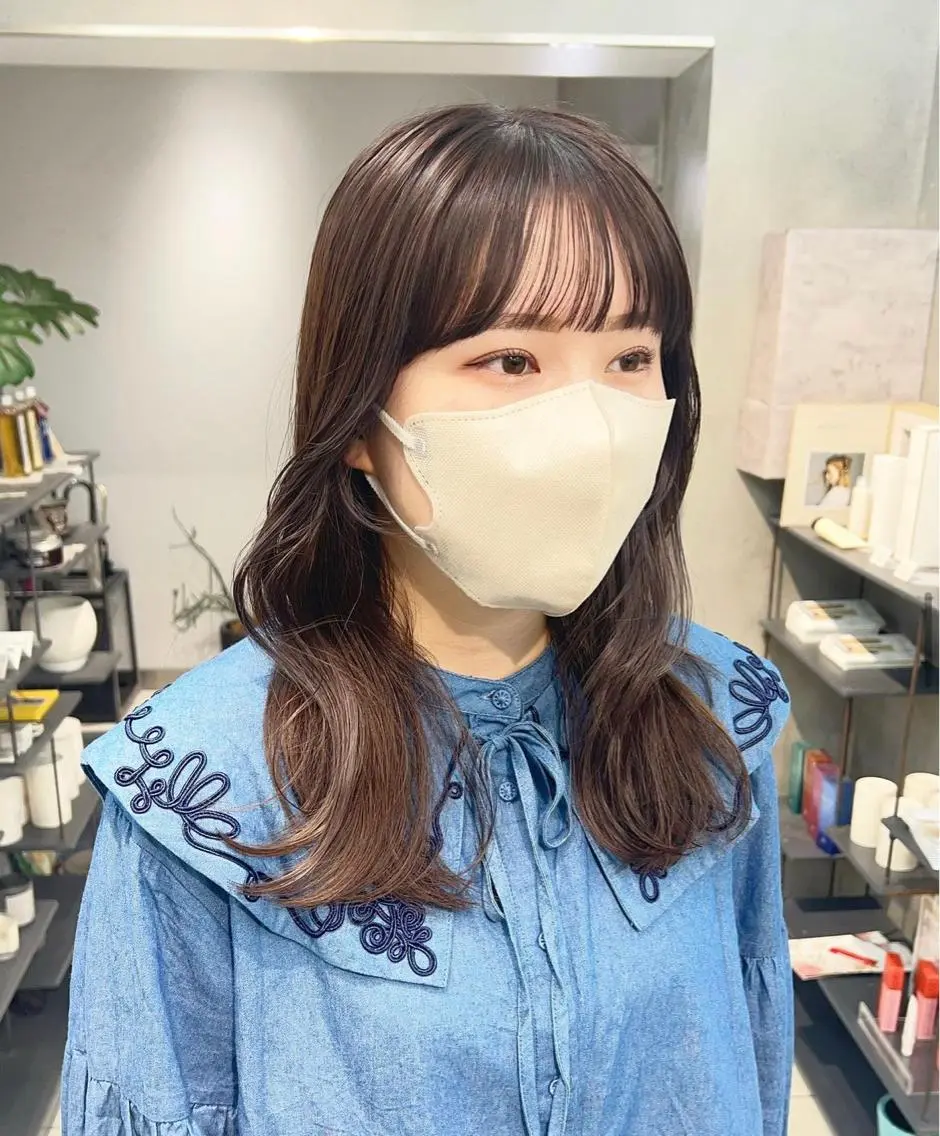 ロング カラー ウルフ🦋顔まわり ❤︎ ͛めいのヘアスタイル