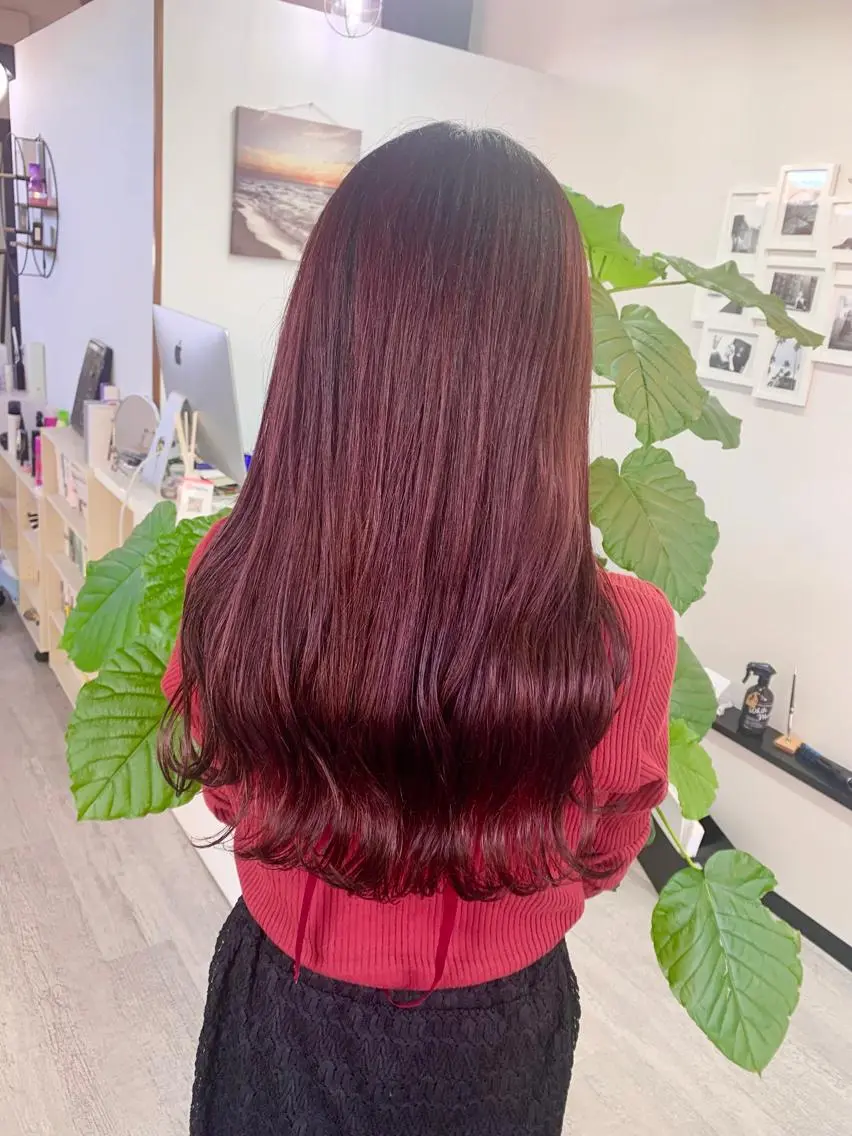 ロング カラー ヘアカラー トリートメント 坂井 水菜美のヘアスタイル