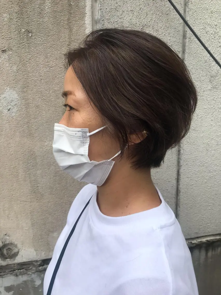 ショート ハイライト カット ヘアカラー トリートメント ayane⭐️ボブ・ ショート・パーマのヘアスタイル