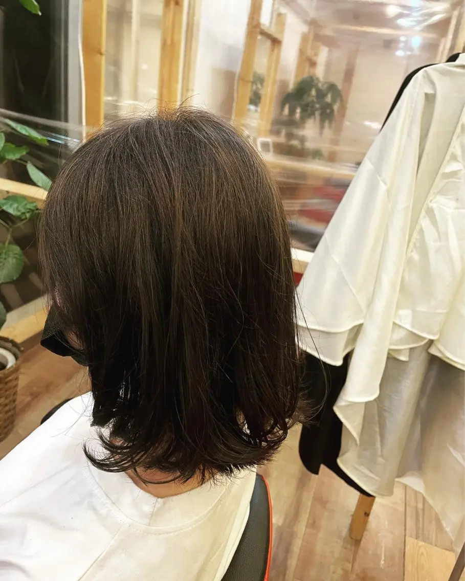 ミディアム カラー アッシュ アッシュブラウン ブラウンカラー 狩野 龍二のヘアスタイル