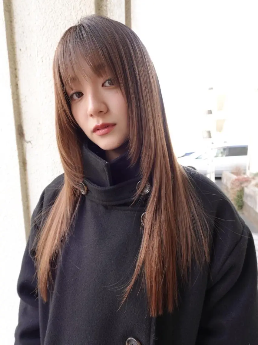 ミディアム カラー ショートボブ ミディアムパーマ アディクシーカラー ブリーチ ケアブリーチ カット ヘアカラー トリートメント CEINE OURのヘアスタイル