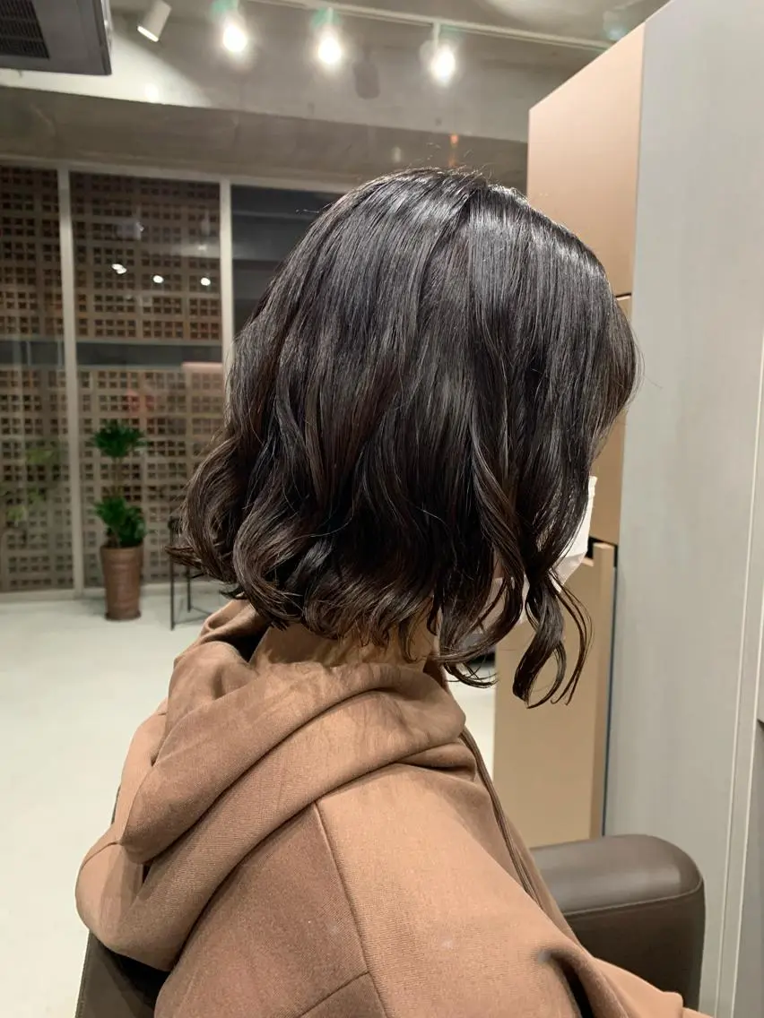 パーマ カット パーマ トリートメント ボブパーマコテ巻き風 パーマNo1深江秀平のヘアスタイル