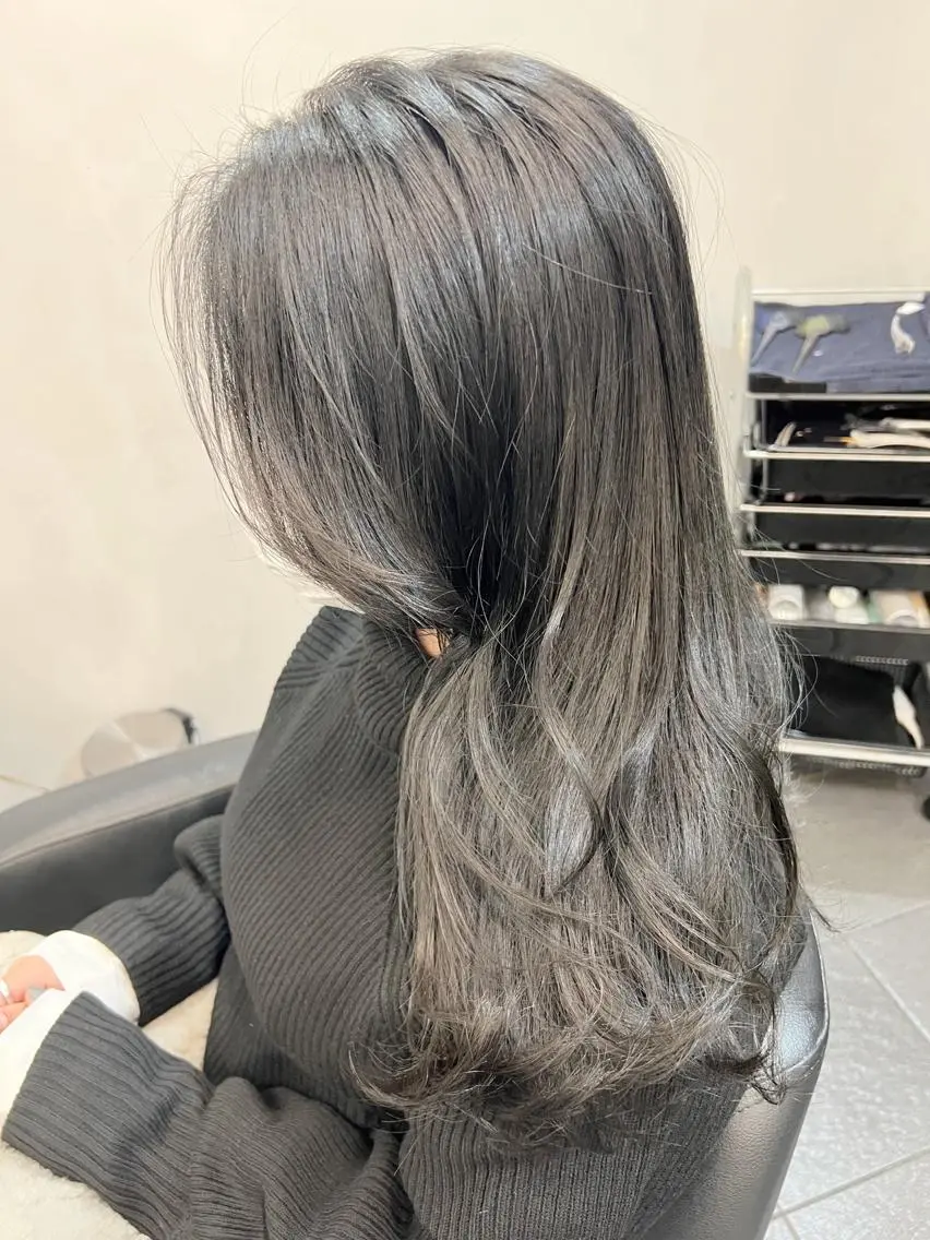 カラー ブルーカラー ブルージュ ヘアカラー トリートメント ヘッドスパ グレージュ/髪質改善 Yamato.hのヘアスタイル