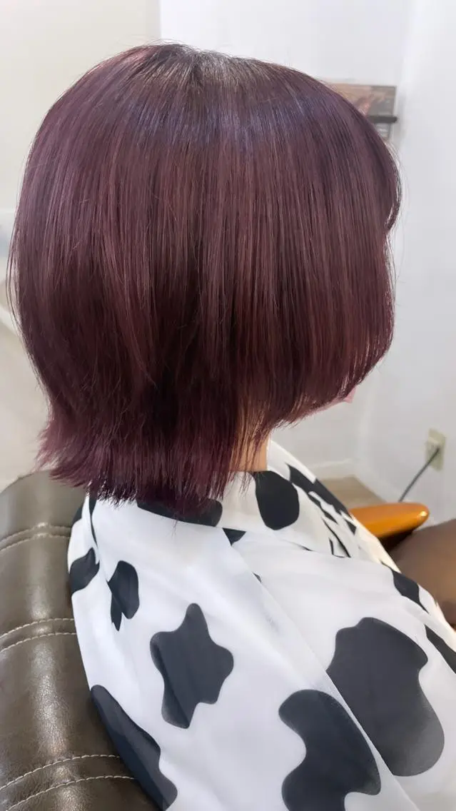 ショート カット ヘアカラー トリートメント ウルフカット/ボブ りなのヘアスタイル
