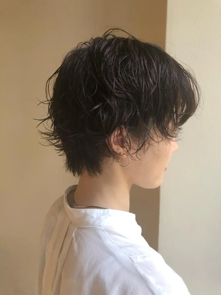 ショート パーマ ショートヘア 大岩 茉愉のヘアスタイル