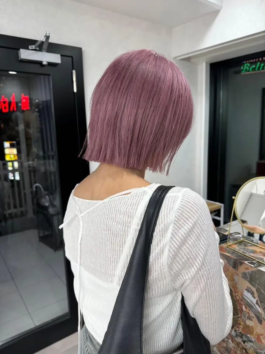 ショート カラー ピンクカラー ショートヘア ⭐️横浜ブリーチ特化 美容師 堤涼⭐️のヘアスタイル