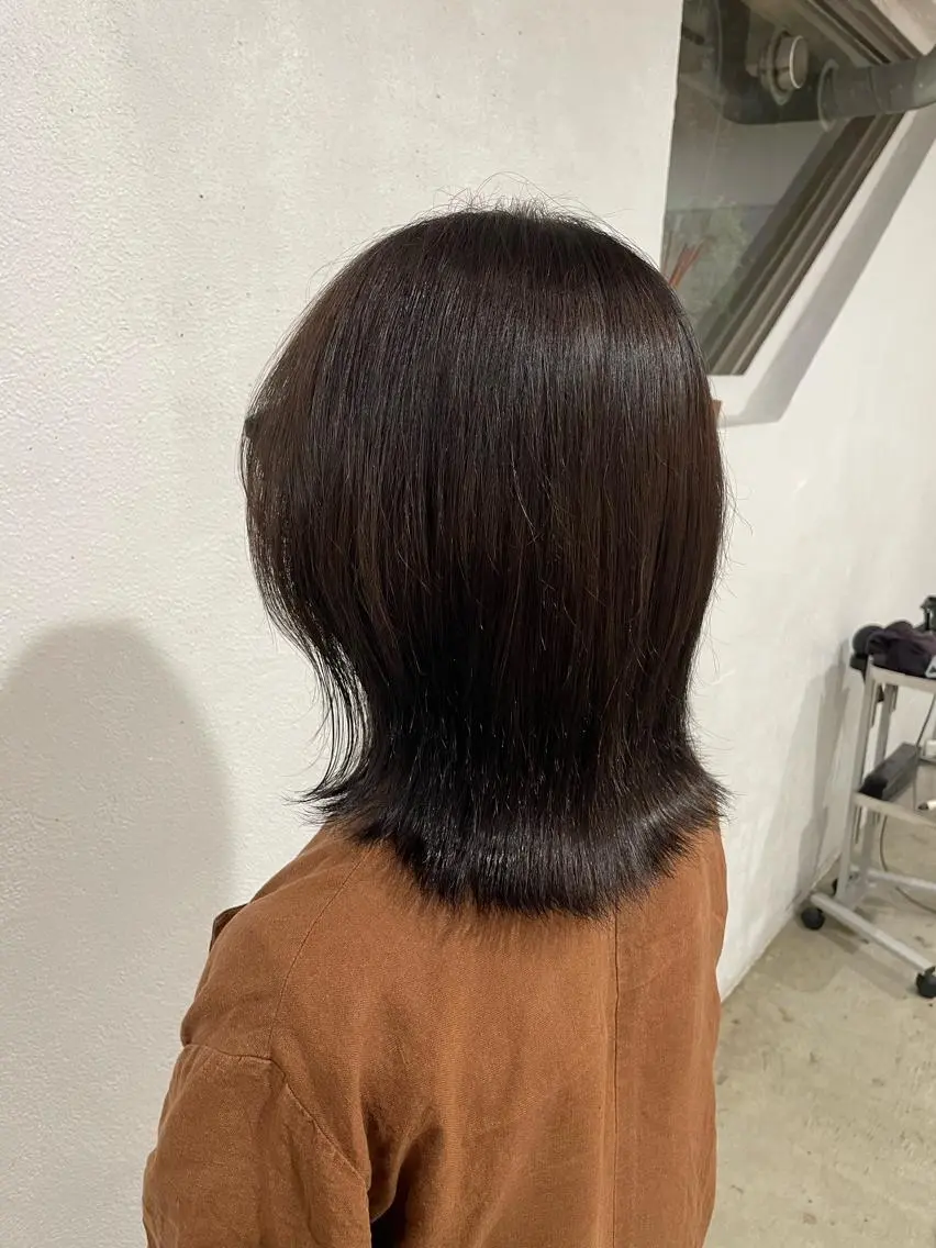 ミディアム カラー グレージュ ヘアカラー 【お洒落パーマ】 Elme　肥塚康汰郎のヘアスタイル