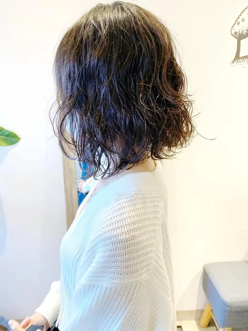 ミディアム カラー パーマ カット ヘアカラー トリートメント 吉祥寺小顔×ショート 🍋宮本大輔🍋のヘアスタイル