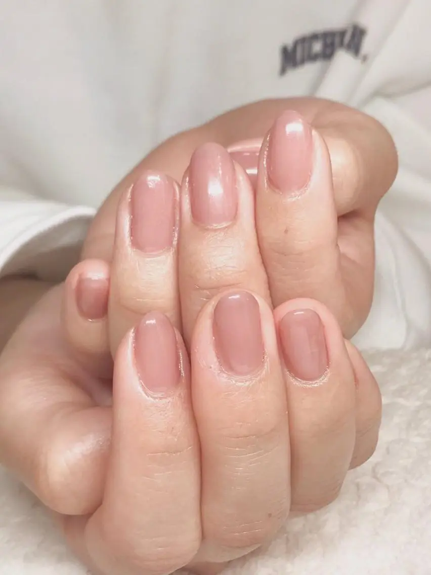 ネイル ジェルネイル オフィスネイル ワンカラーネイル ピンク シンプルネイル Nyanco Nailのネイルデザイン