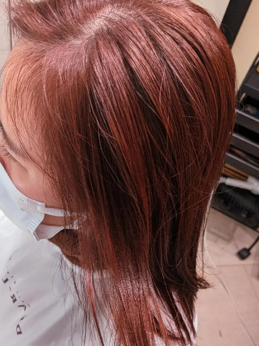 セミロング カラー ブラウンカラー ピンクカラー ピンクブラウン 【大人艶カラー🌿】 中畑リョウのヘアスタイル
