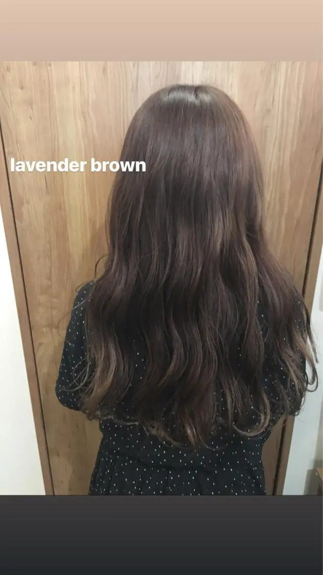 ロング カラー ラベンダーカラー ゆ ずのヘアスタイル