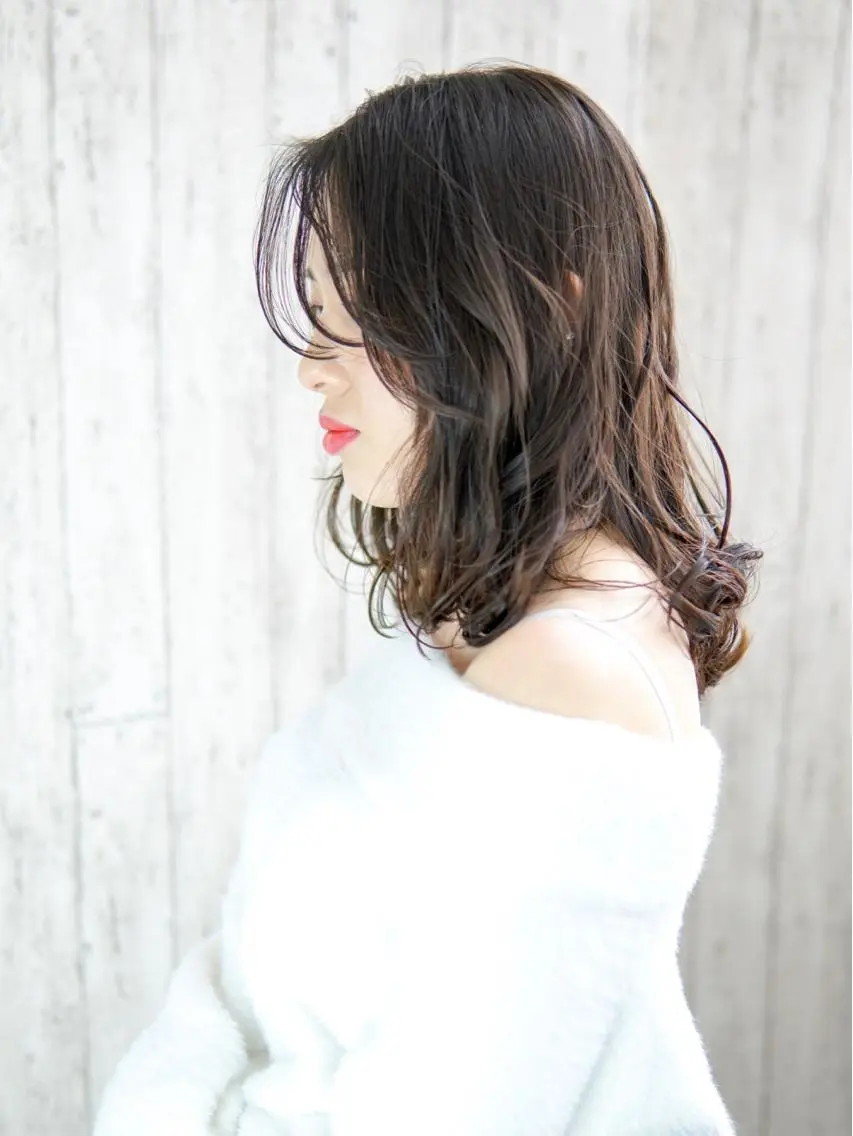 ミディアム カラー パーマ ヘアアレンジ キッズ ネイル マツエク・マツパ ミディアムネイル 永野 良一のヘアスタイル